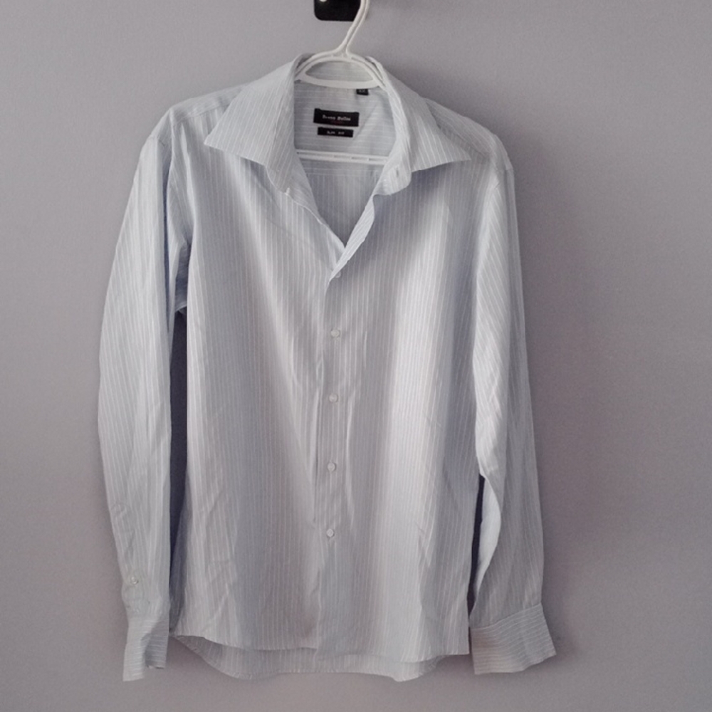 Bellini Light Blue Striped Dress Shirt